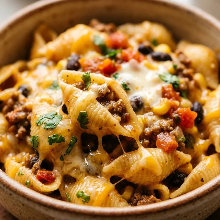 Cheesy Creamy Taco Pasta One-Pot Family Favorite