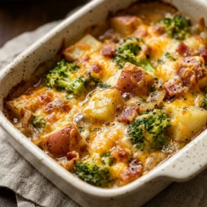 Cheesy Potato Casserole Easy Vegetable Family One Dish
