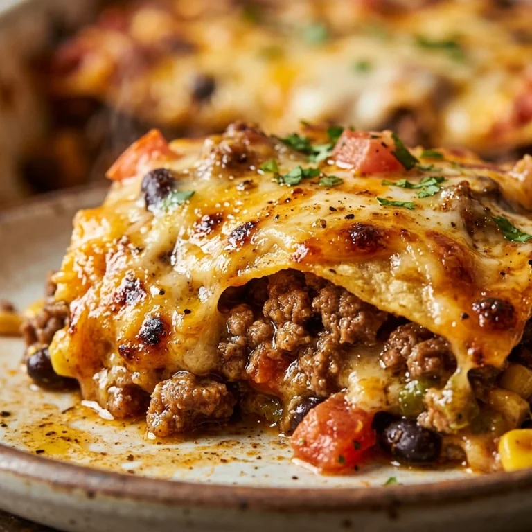 Cheesy Taco Lasagna With Ground Beef Family Favorite