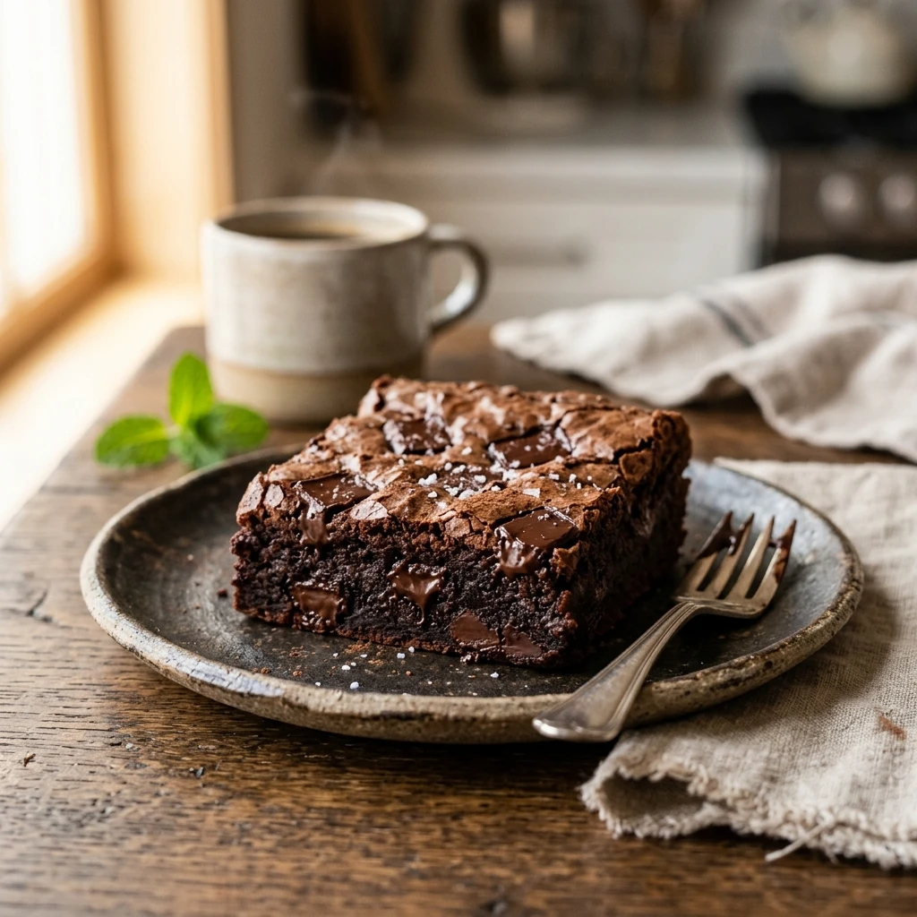 Chewy Brownies With Extra Chocolate Chunks