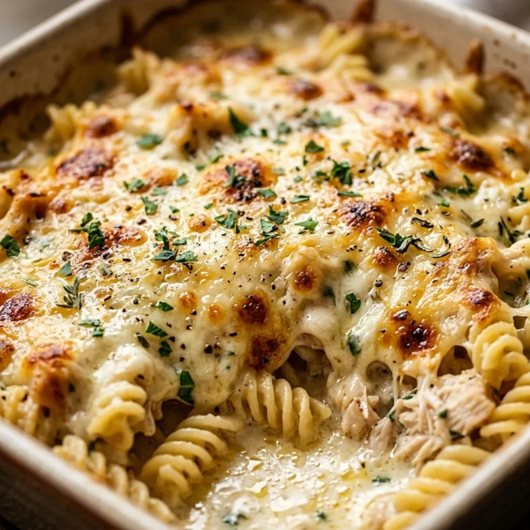 Chicken Alfredo Casserole Creamy Pasta Baked Family