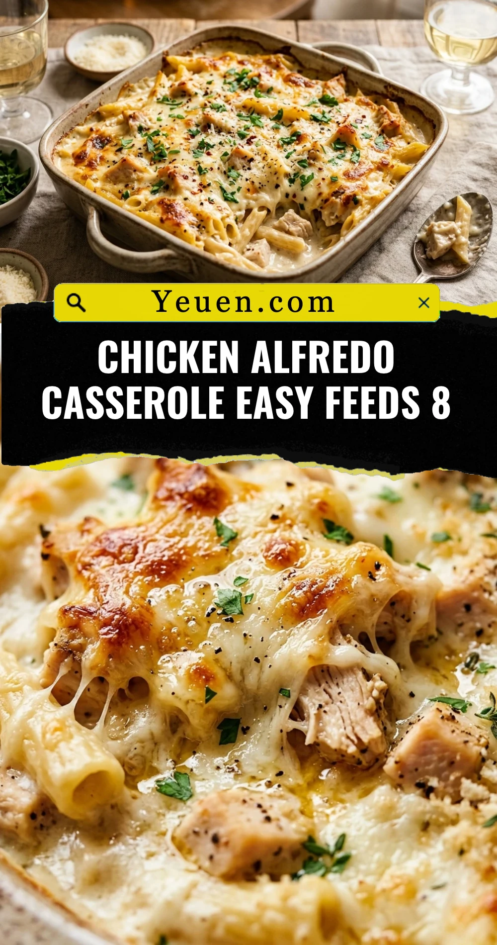 Chicken Alfredo Casserole Easy Feeds 8