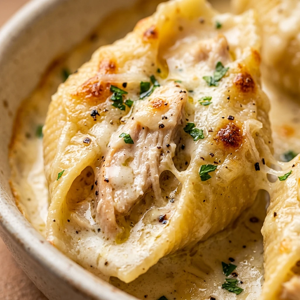 Chicken Alfredo Stuffed Shells