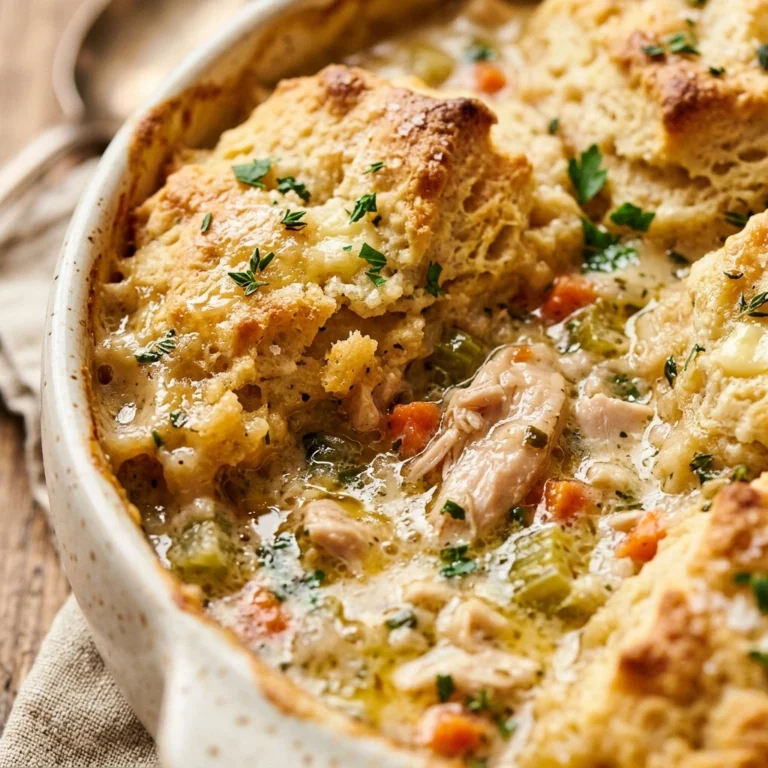 Chicken And Dumpling Casserole Creamy Biscuit Top Easy