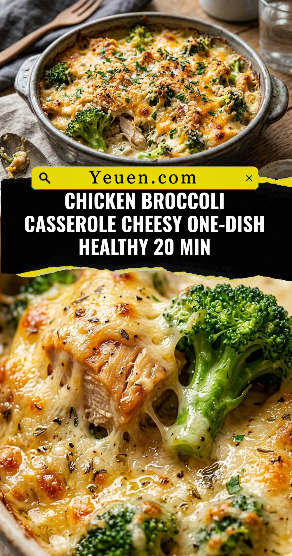 Chicken Broccoli Casserole Cheesy One-Dish Healthy 20 Min