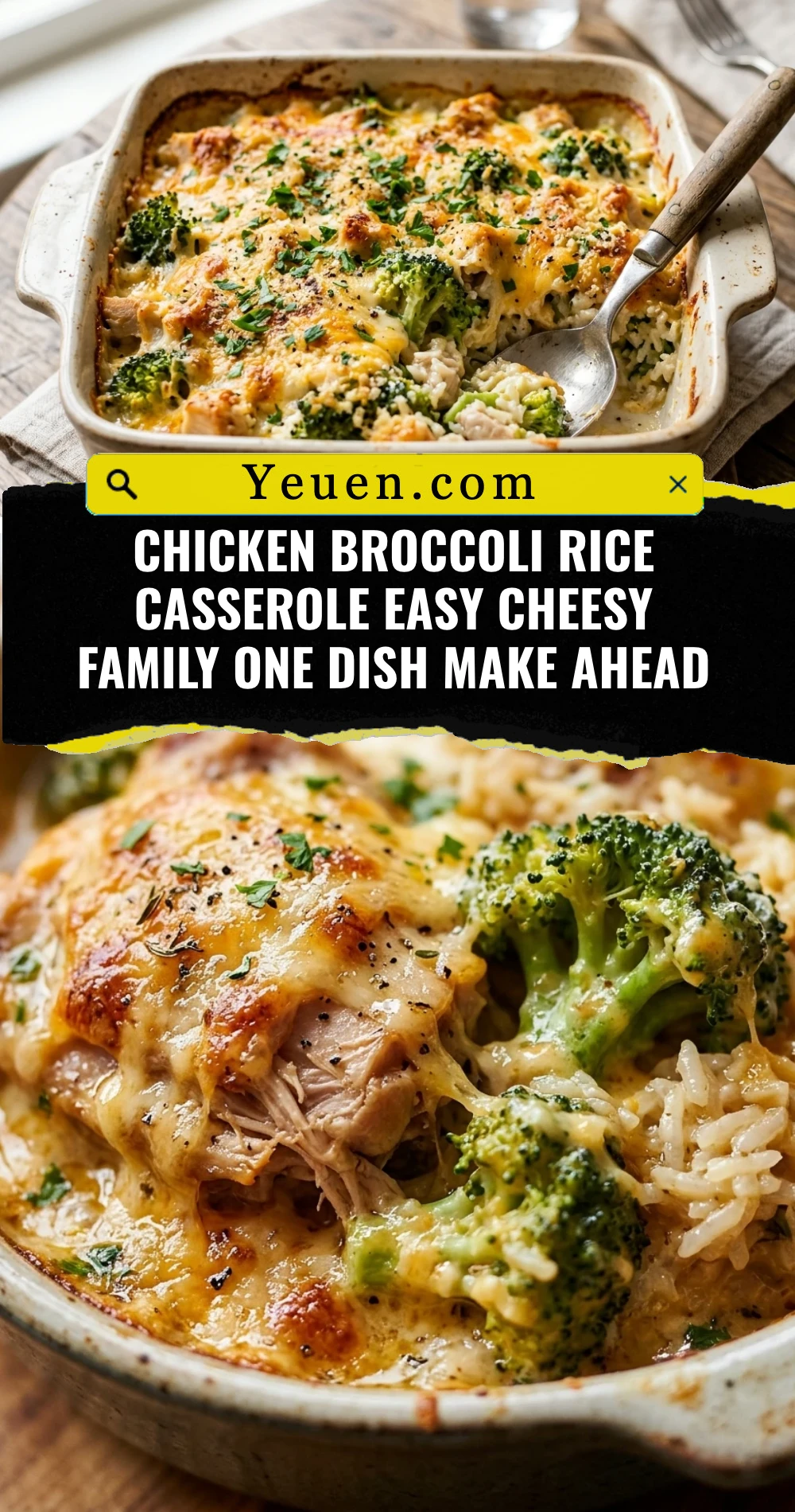 Chicken Broccoli Rice Casserole Easy Cheesy Family One Dish Make Ahead