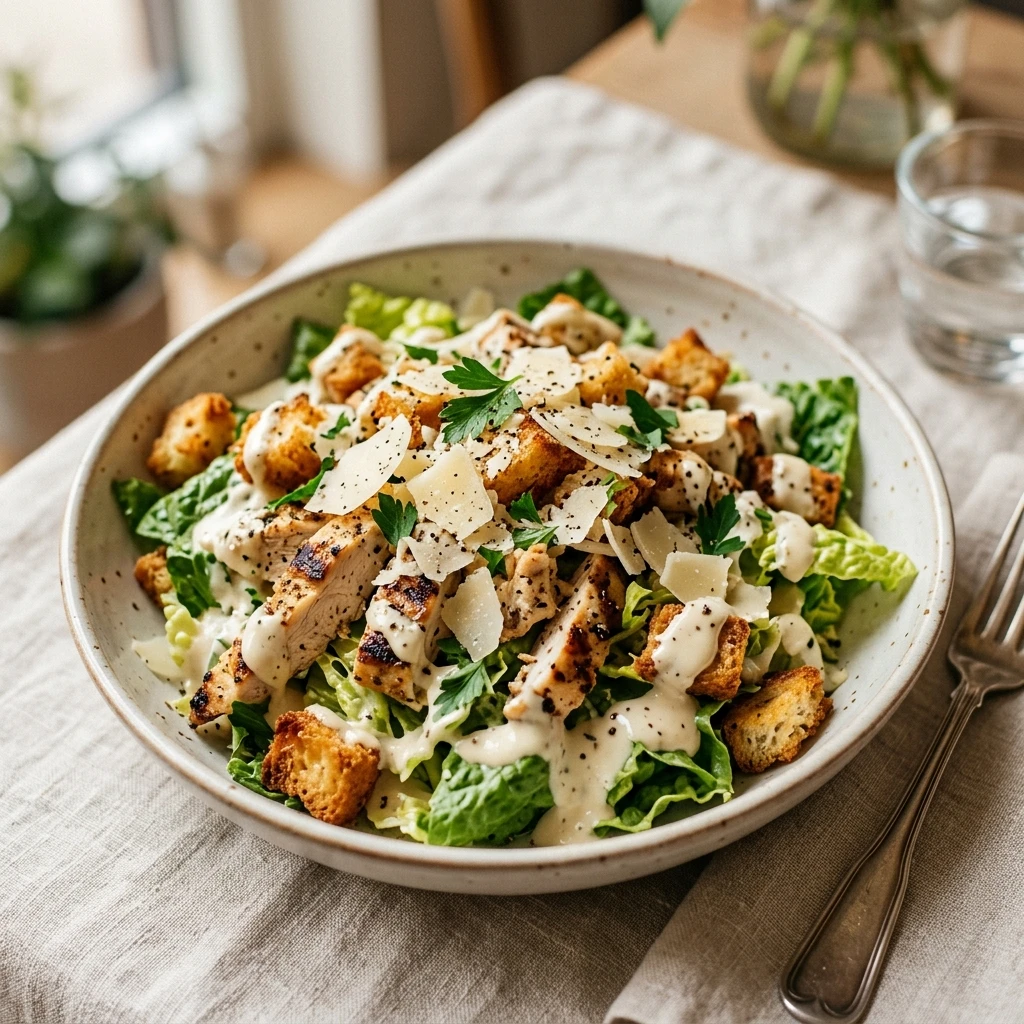 Chicken Caesar Wrap Salad Loaded Dripping Dressing No Tortilla
