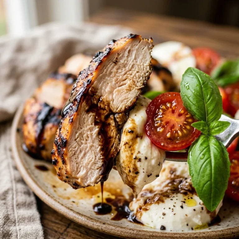 Chicken Caprese Salad Loaded Mozzarella Dripping Balsamic High Protein