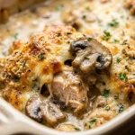 Chicken Mushroom Casserole Easy Cheesy Family One Dish Make Ahead