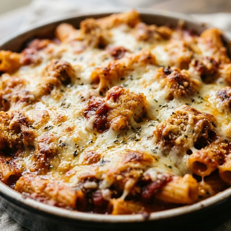 Chicken Parmesan Casserole Cheesy Pasta Baked Easy
