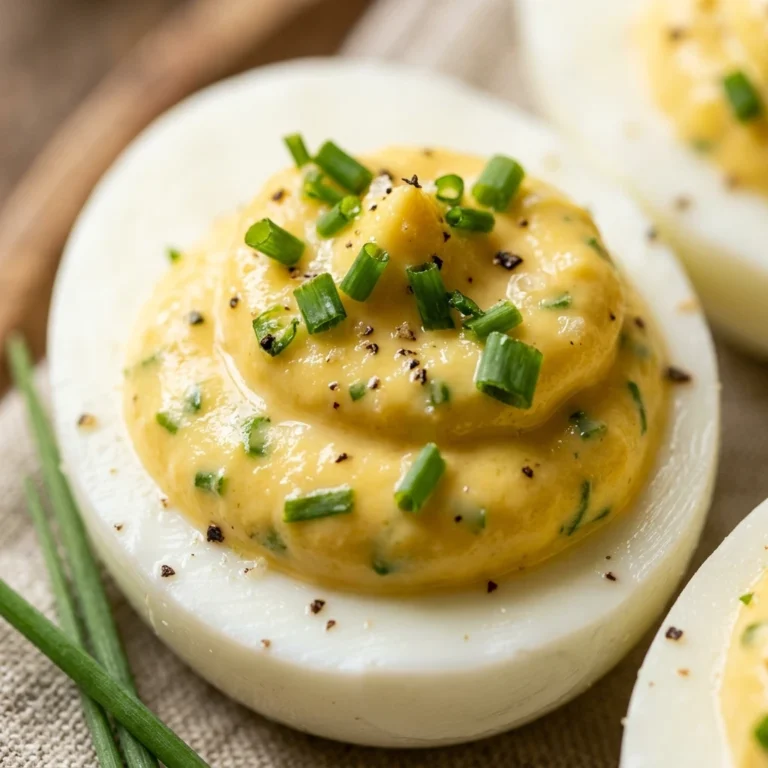 Chives and Sour Cream Deviled Eggs