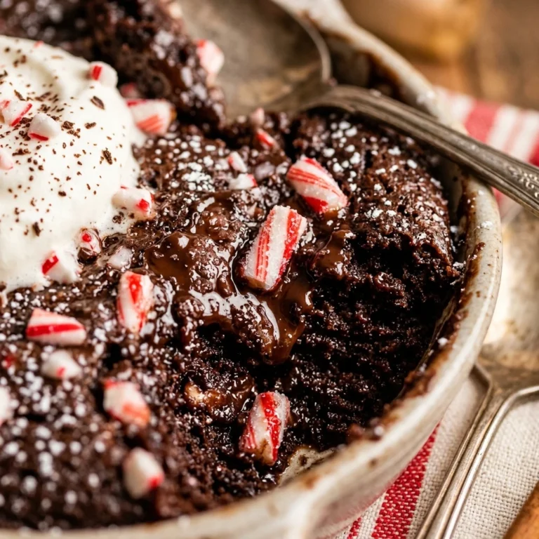 Chocolate Candy Cane Dump Cake Christmas