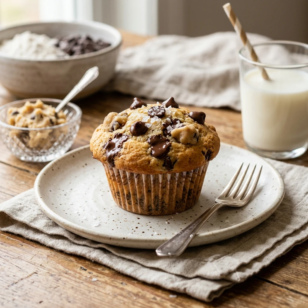 Chocolate Chip Cookie Dough Muffins