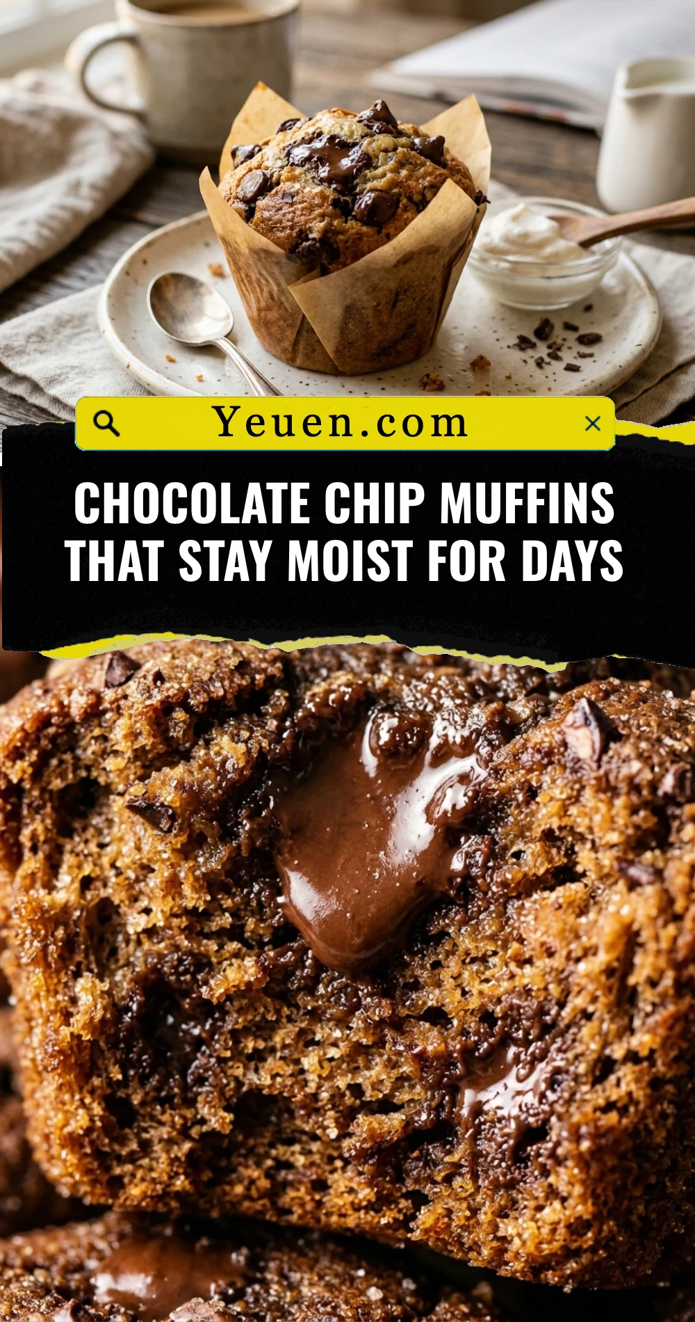 Chocolate Chip Muffins That Stay Moist For Days