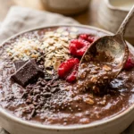 Chocolate Oat Bowl Smoothie Healthy Dessert Breakfast