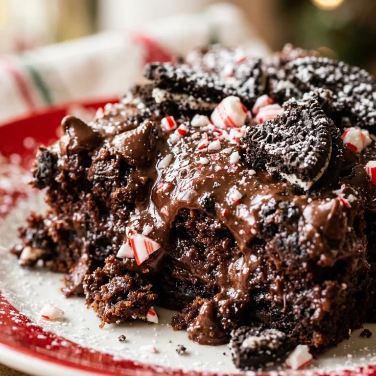 Chocolate Peppermint Oreo Dump Cake Christmas