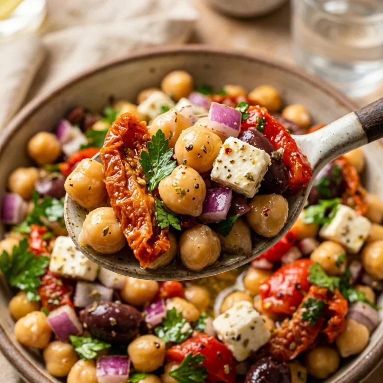 Chopped Mediterranean Chickpea Salad Loaded High Protein