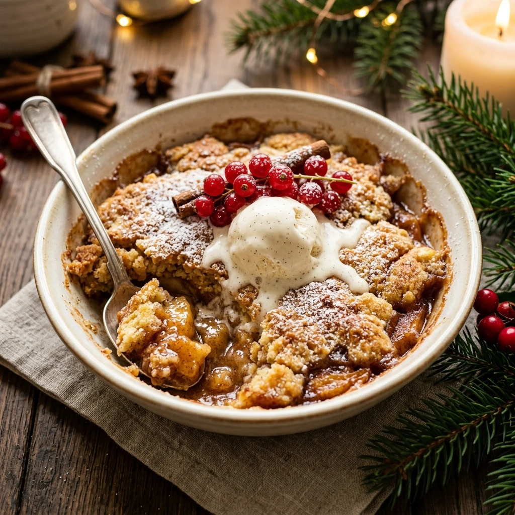 Christmas Apple Dump Cake Easy 3 Ingredient No Prep
