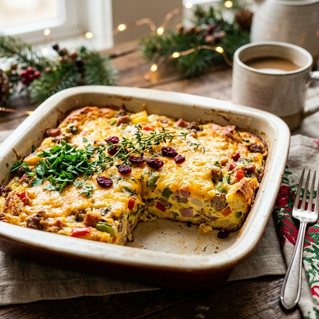 Christmas Breakfast Casserole Make Ahead Easy Feed A Crowd