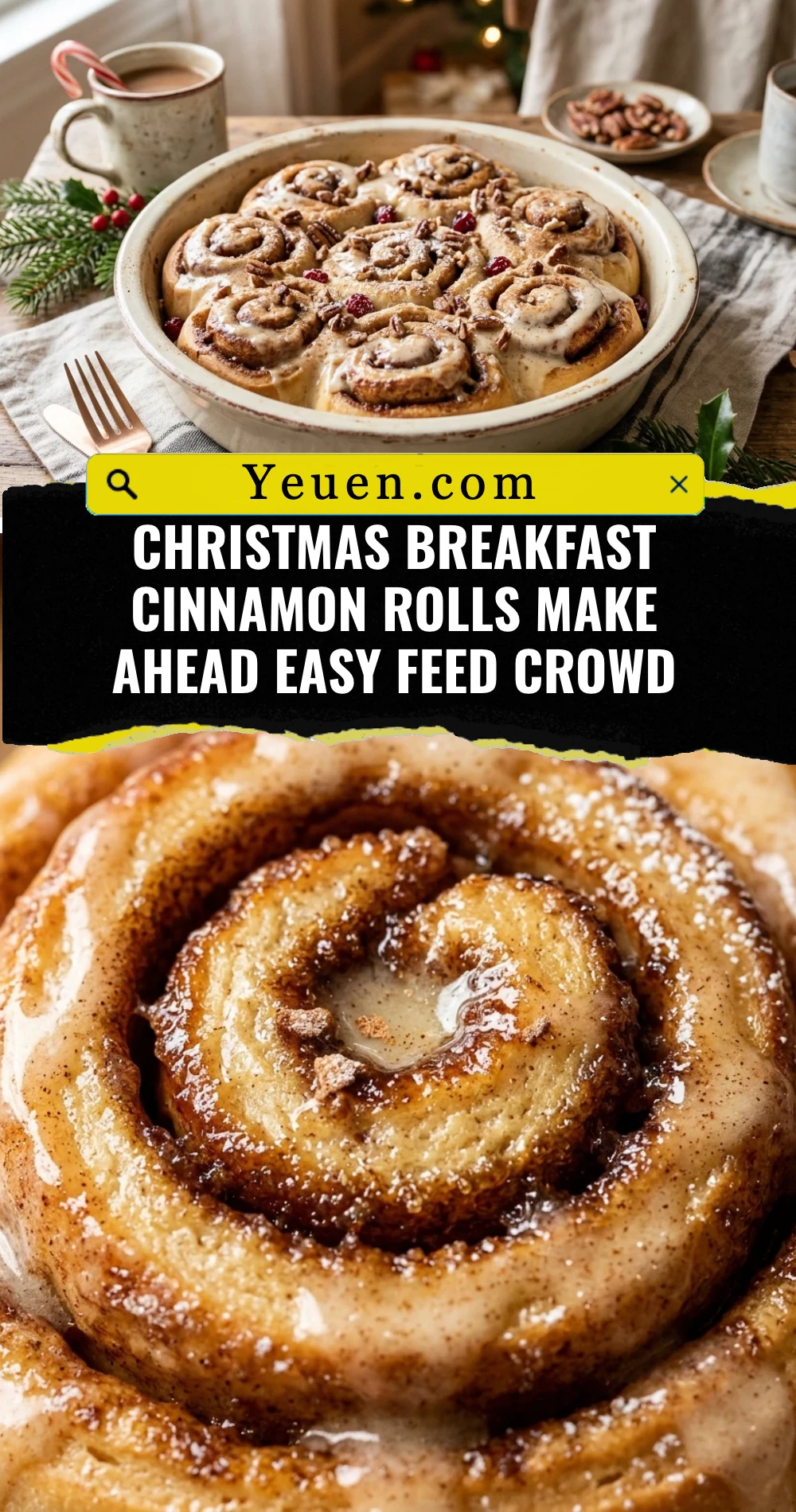 Christmas Breakfast Cinnamon Rolls Make Ahead Easy Feed Crowd