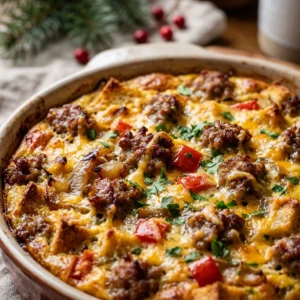 Christmas Breakfast Sausage Casserole Make Ahead Easy Feed Crowd