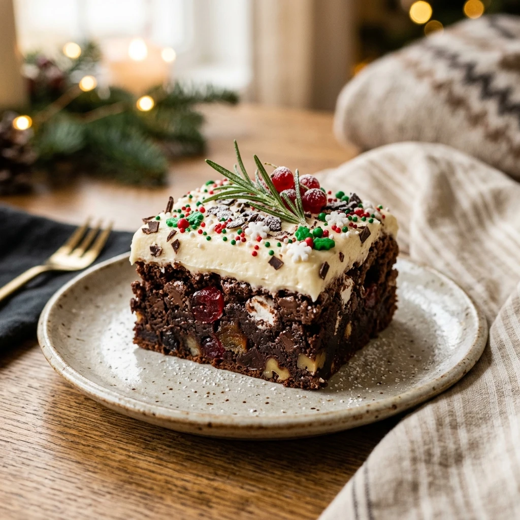 Christmas Cake Mix Brownies Cake 5 Ingredient No Fail