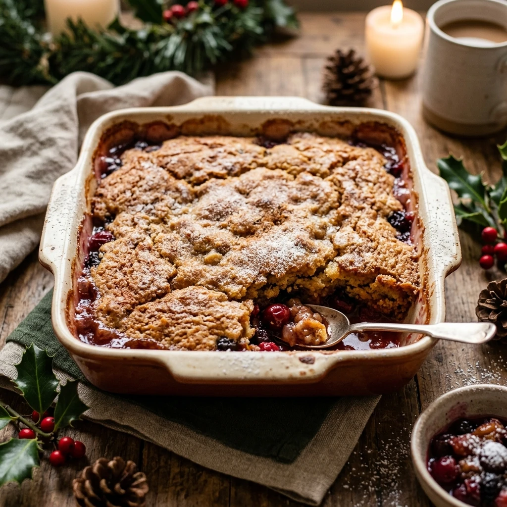 Christmas Cake Mix Cobbler Cake 5 Ingredient