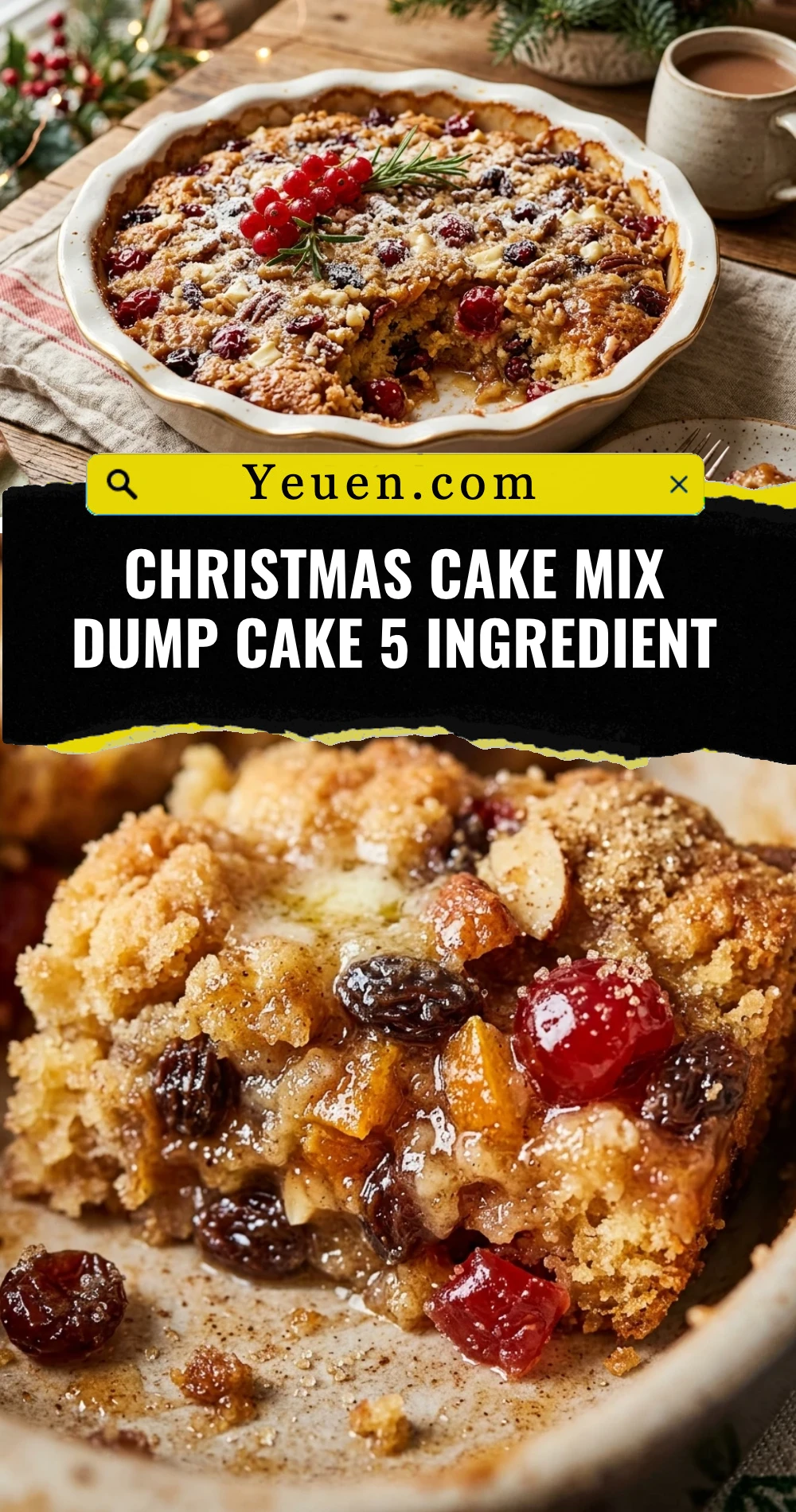 Christmas Cake Mix Dump Cake 5 Ingredient