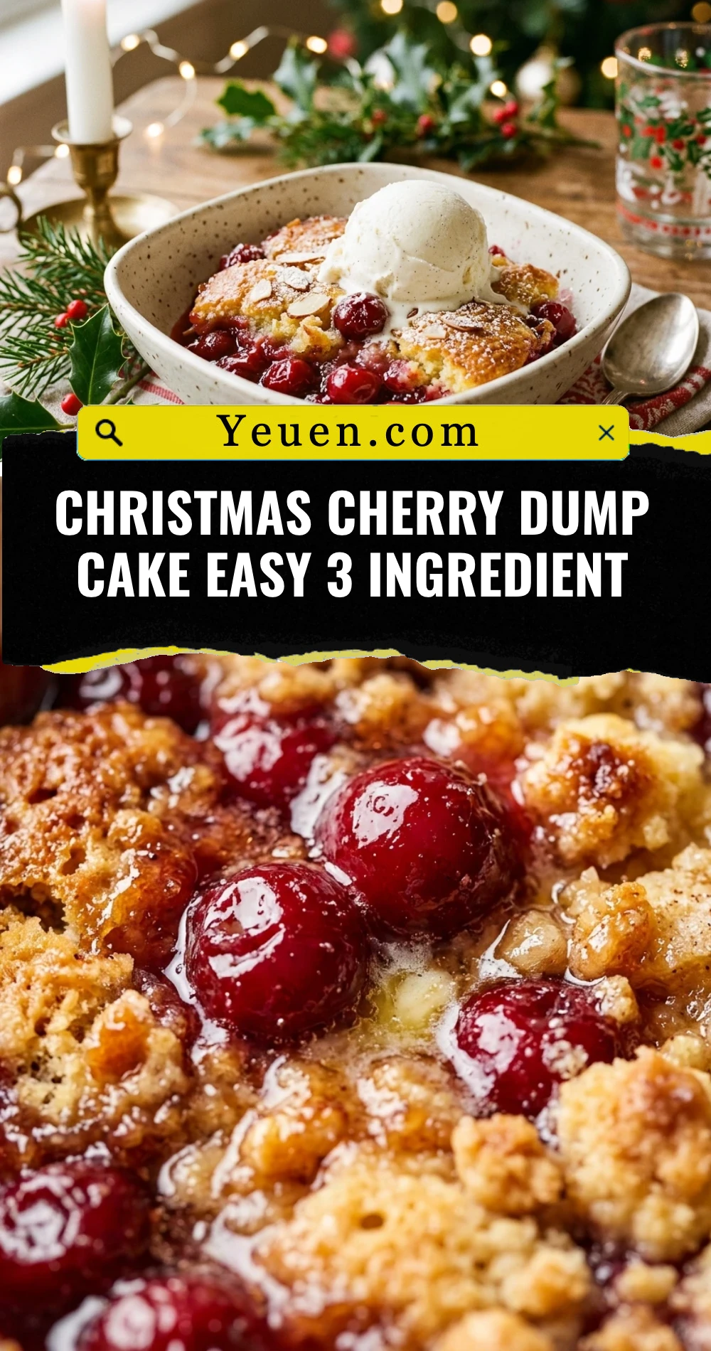 Christmas Cherry Dump Cake Easy 3 Ingredient