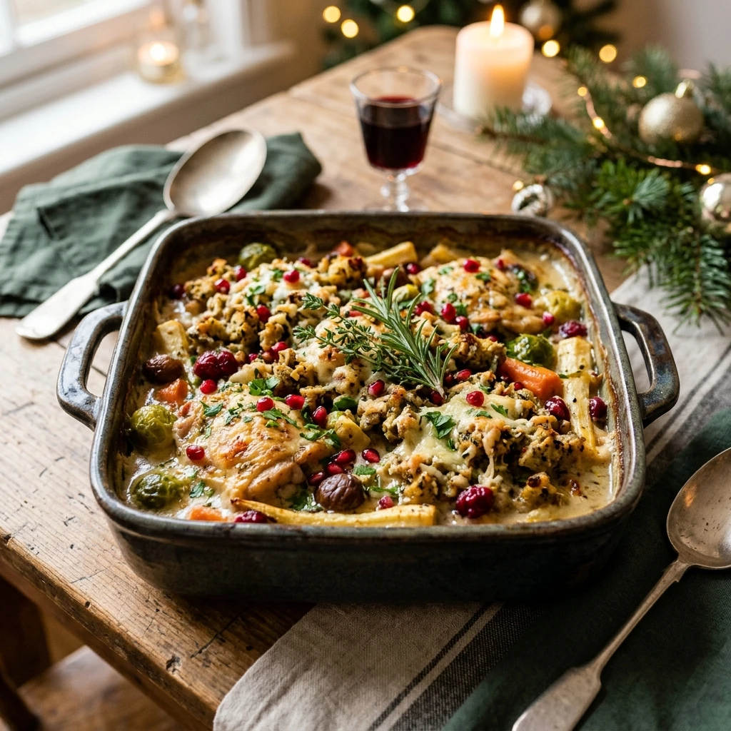 Christmas Chicken Casserole Easy Make Ahead Cozy Family Dinner