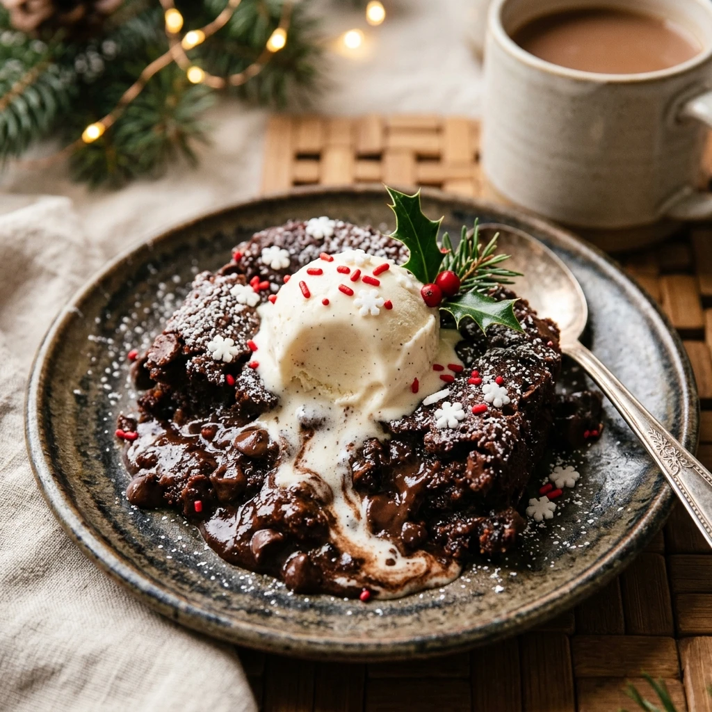 Christmas Chocolate Dump Cake 3 Ingredient Easy