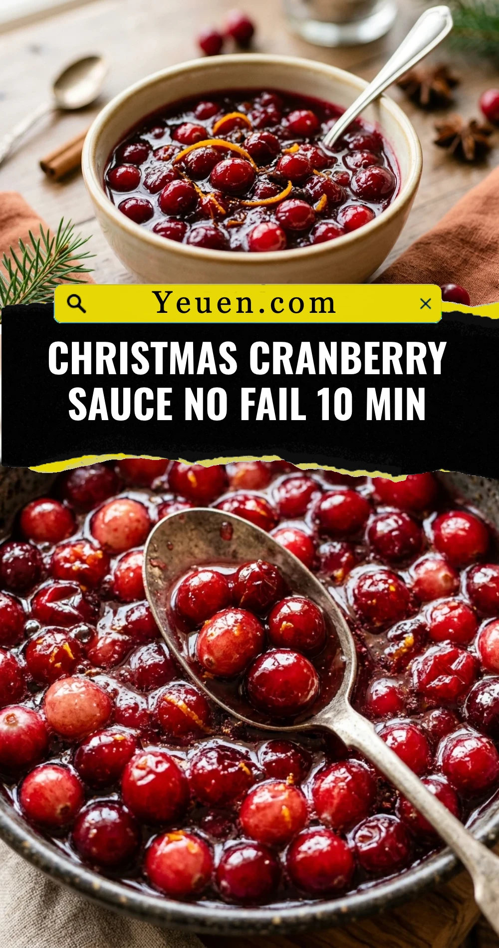 Christmas Cranberry Sauce No Fail 10 Min