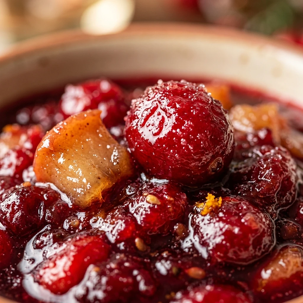 Christmas Cranberry Sauce With Cranberry And Apple Leftover