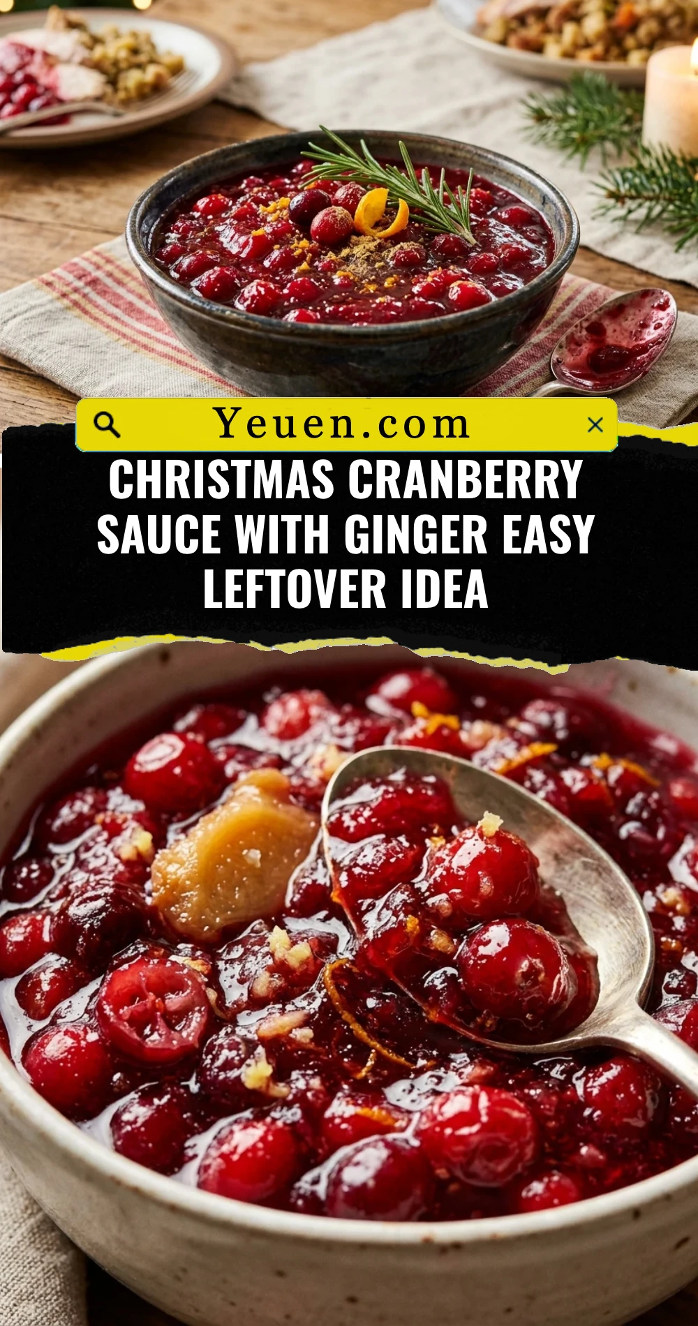 Christmas Cranberry Sauce With Ginger Easy Leftover Idea