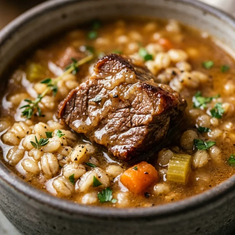Christmas Crockpot Beef And Barley Soup High Protein