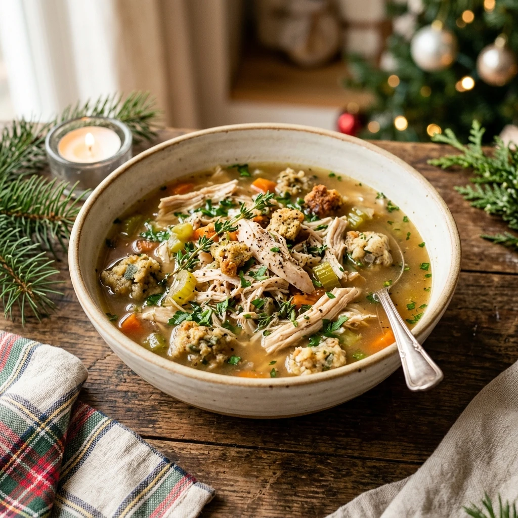 Christmas Crockpot Chicken And Stuffing Soup High Protein Under $20 Feeds A Crowd