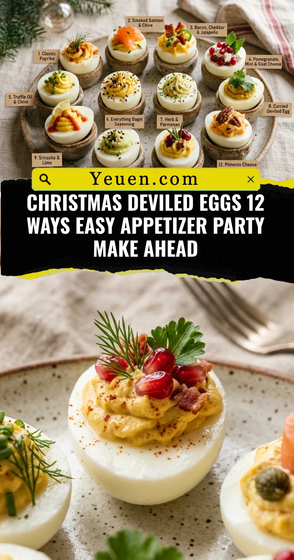 Christmas Deviled Eggs 12 Ways Easy Appetizer Party Make Ahead