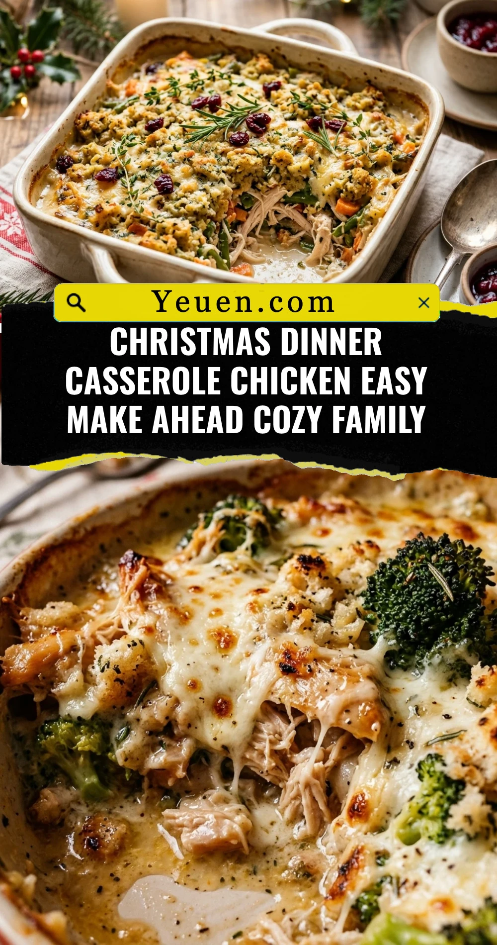Christmas Dinner Casserole Chicken Easy Make Ahead Cozy Family
