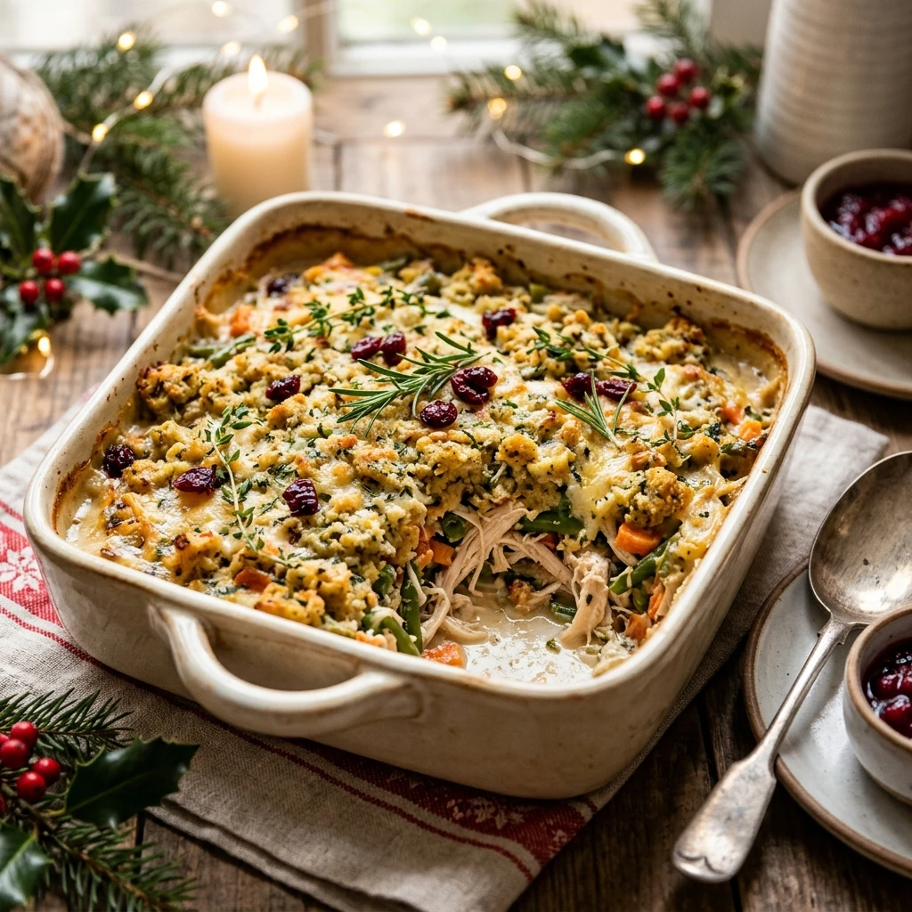 Christmas Dinner Casserole Chicken Easy Make Ahead Cozy Family