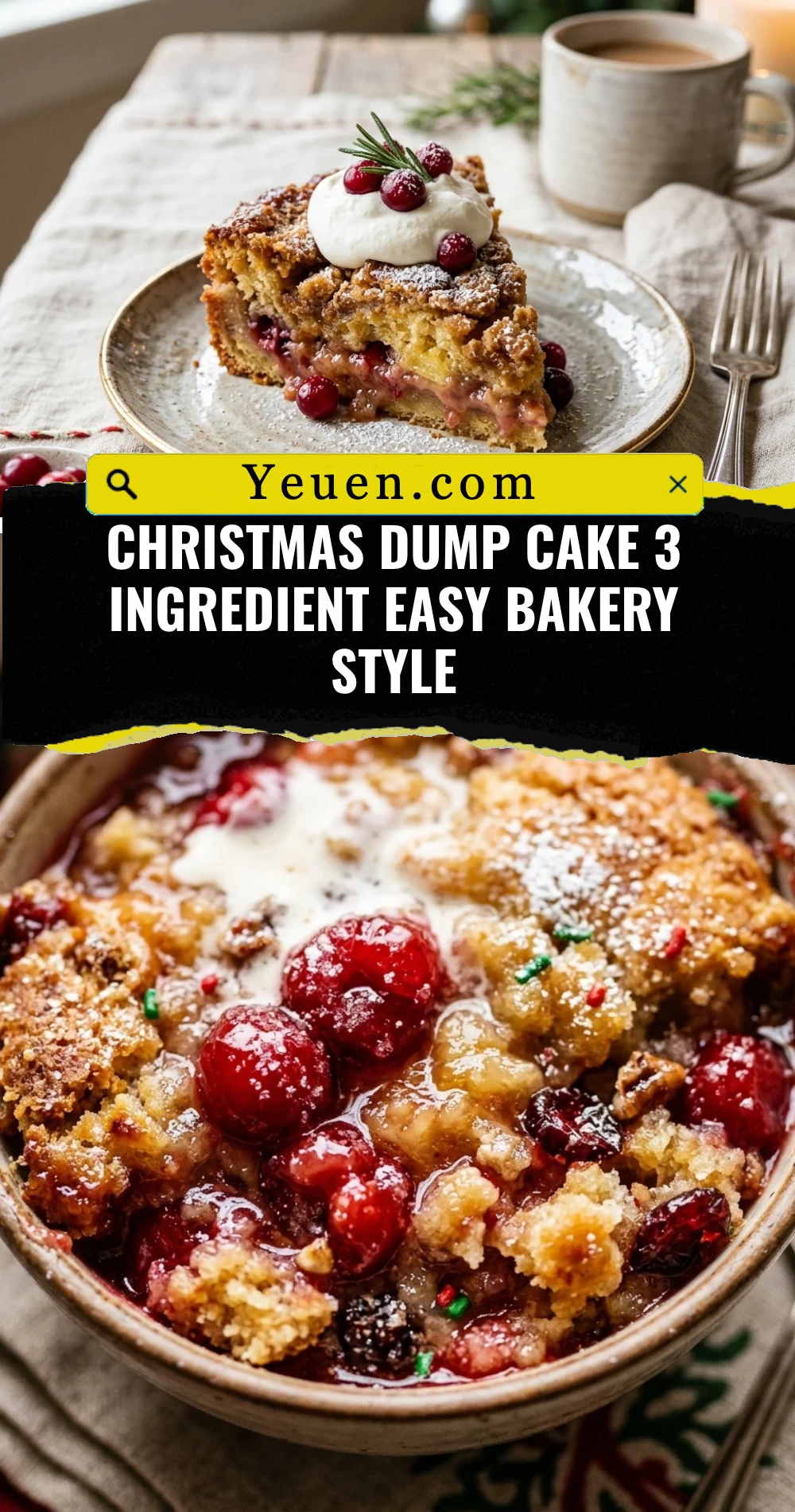 Christmas Dump Cake 3 Ingredient Easy Bakery Style
