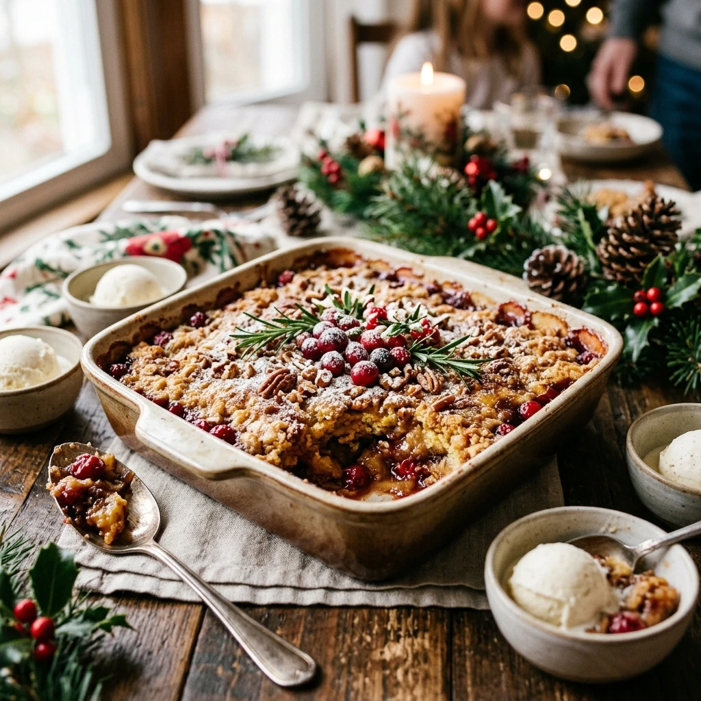 Christmas Dump Cake Tray Bake For Big Family