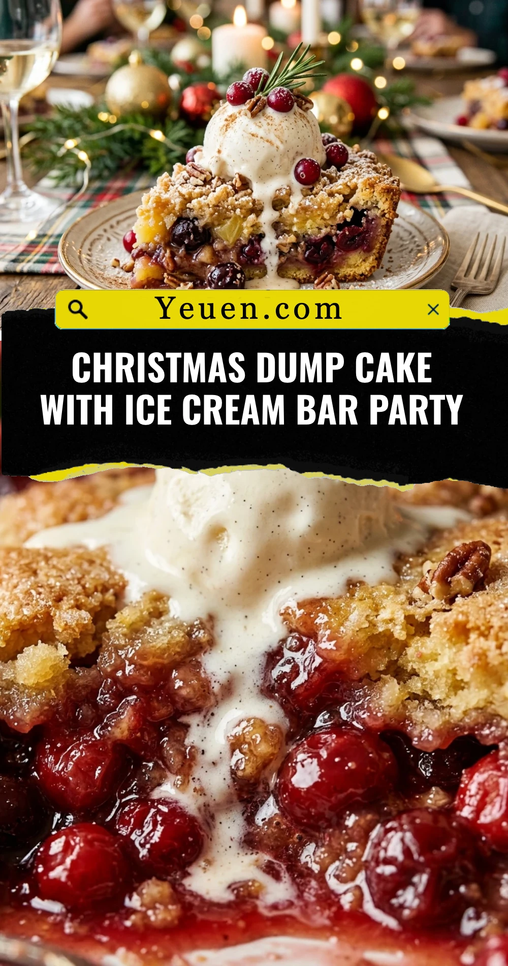Christmas Dump Cake With Ice Cream Bar Party