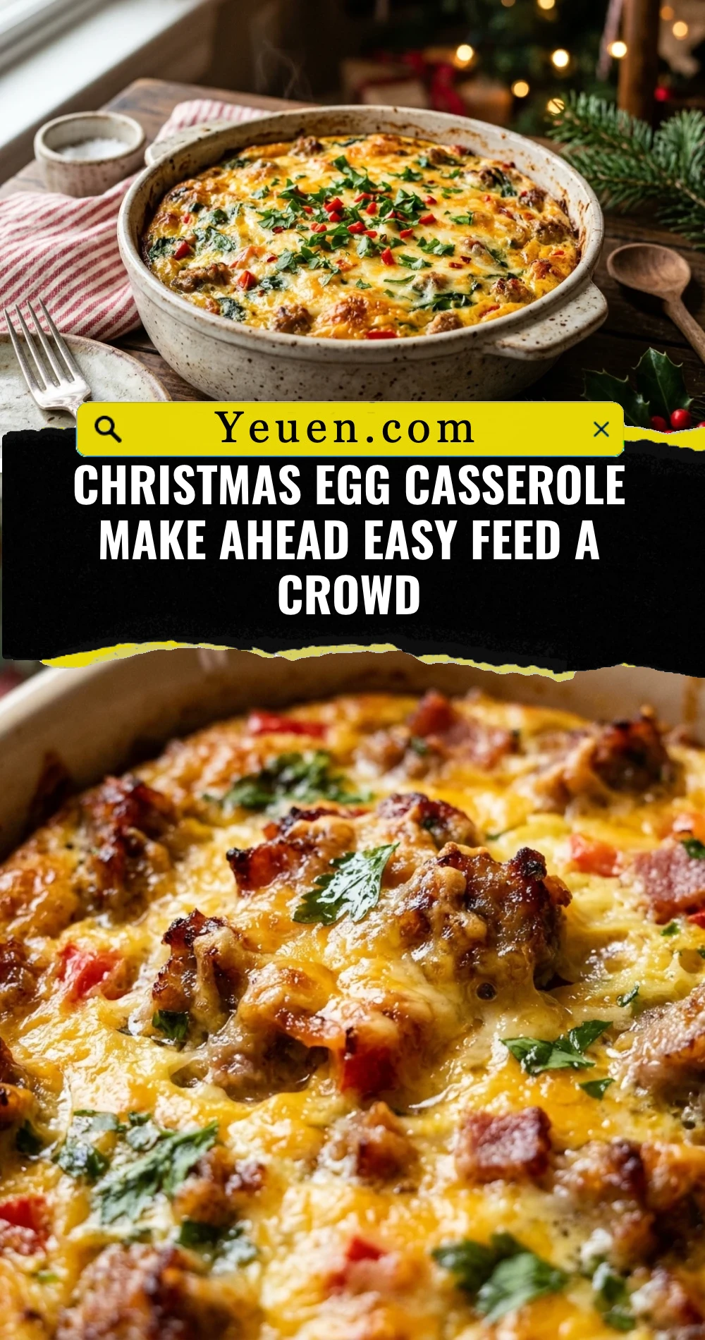 Christmas Egg Casserole Make Ahead Easy Feed A Crowd