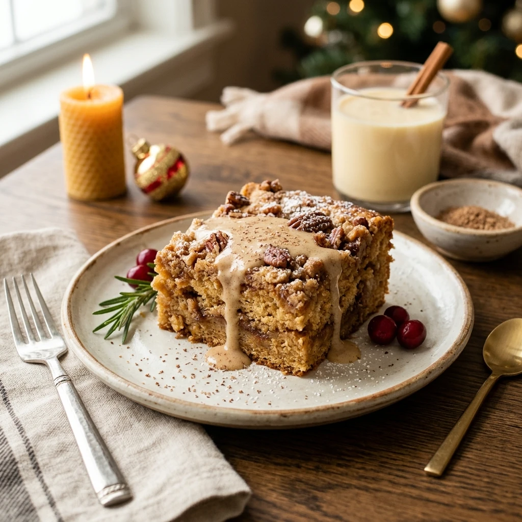 Christmas Eggnog Dump Cake 3 Ingredient Easy Bakery Style