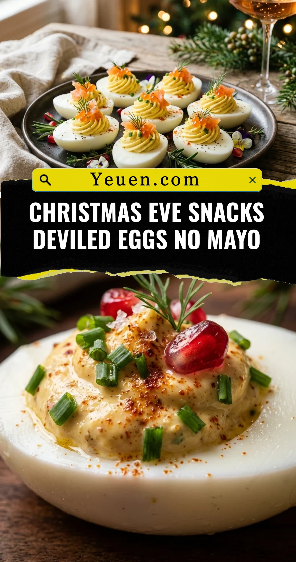 Christmas Eve Snacks Deviled Eggs No Mayo