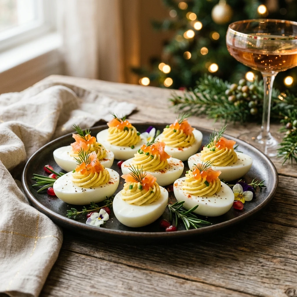 Christmas Eve Snacks Deviled Eggs No Mayo