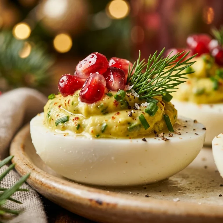 Christmas Eve Snacks Deviled Eggs With Avocado