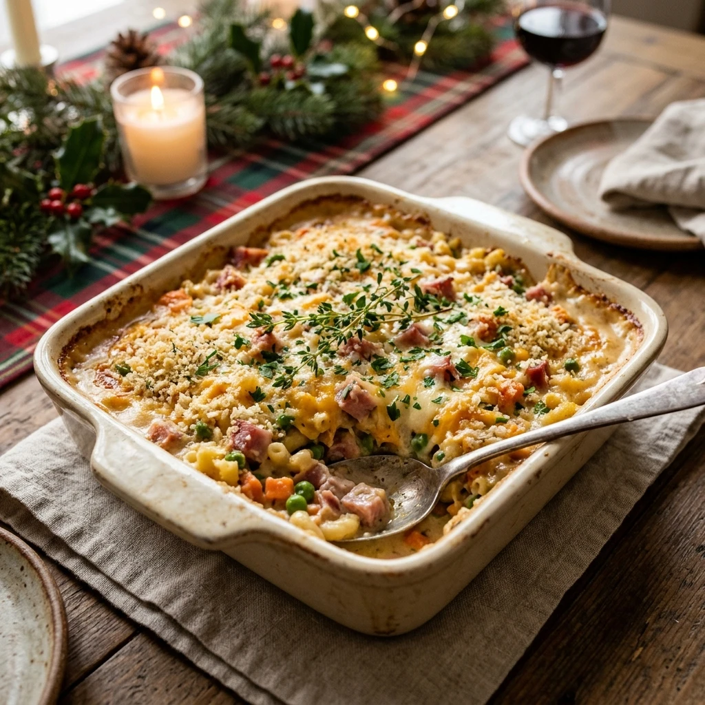 Christmas Ham Casserole Make Ahead Easy Budget Family Cozy Dinner