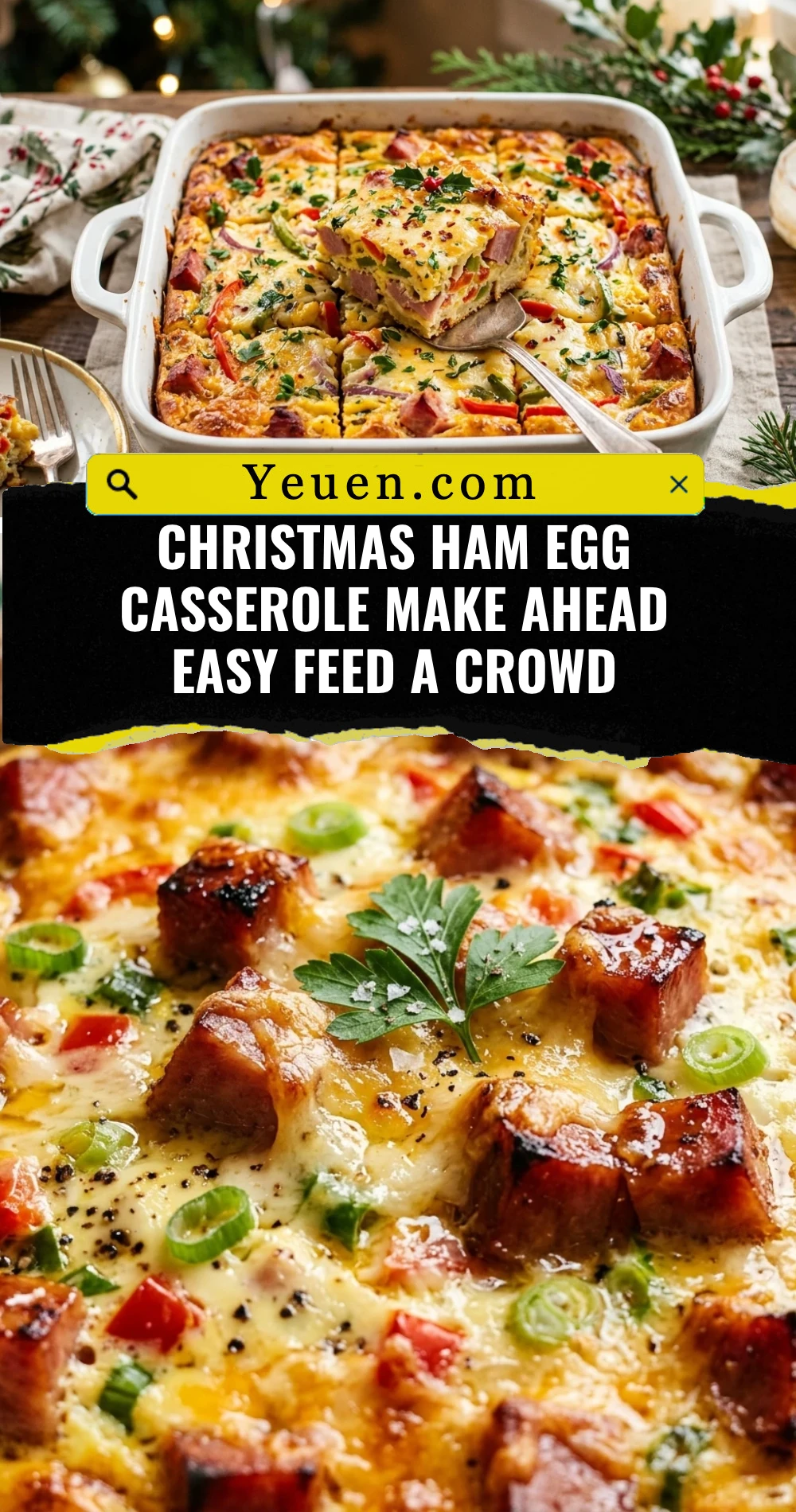Christmas Ham Egg Casserole Make Ahead Easy Feed A Crowd