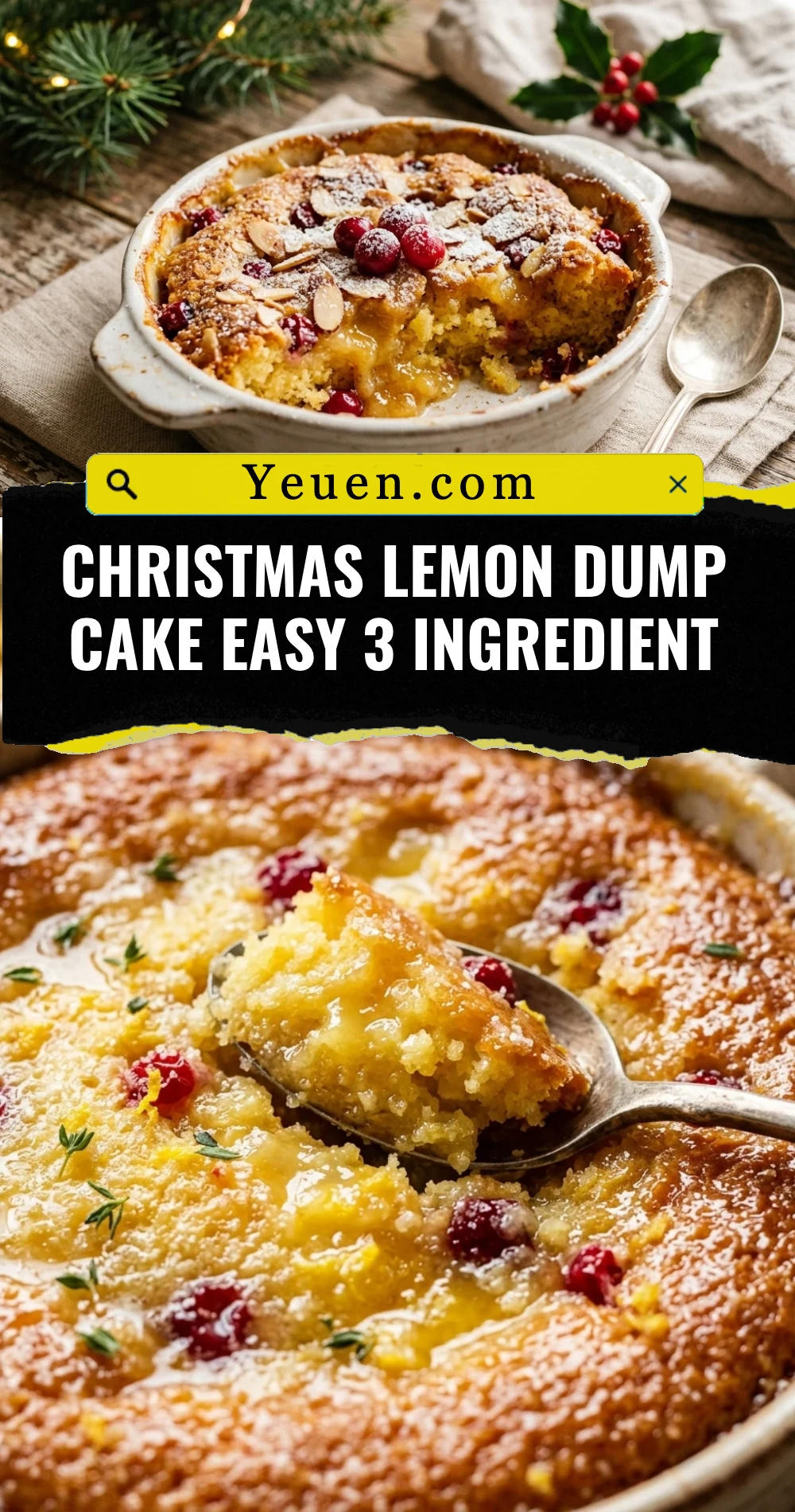 Christmas Lemon Dump Cake Easy 3 Ingredient